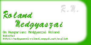 roland medgyaszai business card